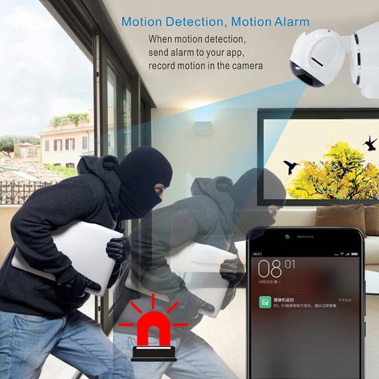 Câmara IP Sem Fios YH001 720P HD 1.0 MP, Suporta Visão Noturna Infravermelha / Deteção de Movimento / Controlo por APP, Ficha AU, YH001 720P