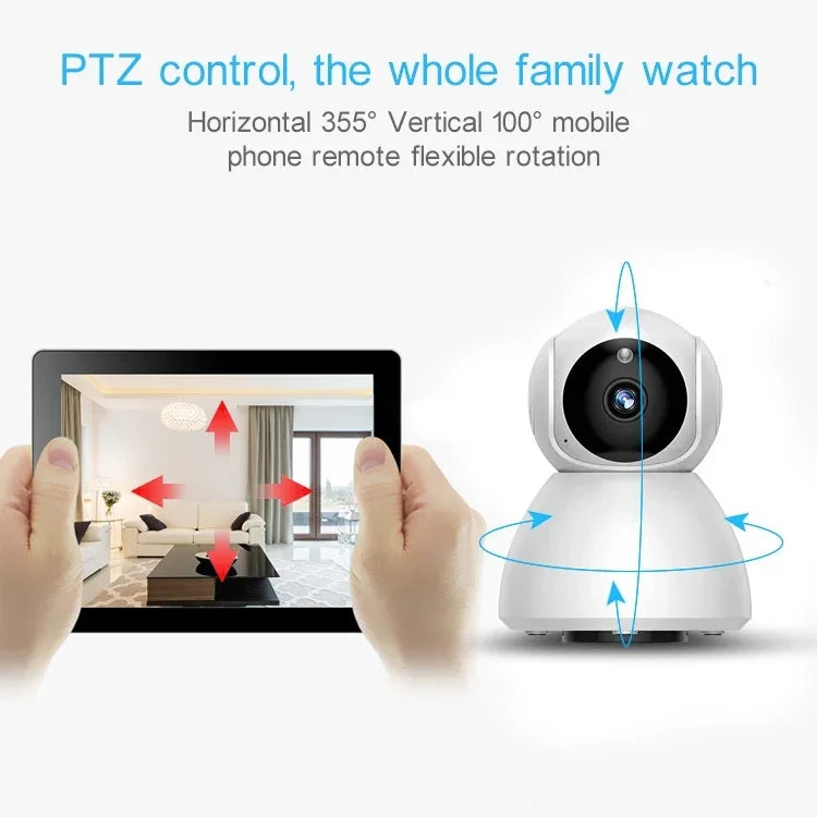 Câmara IP Sem Fios 720P HD 1.0 MP, Suporta Visão Noturna Infravermelha / Deteção de Movimento / Controlo por APP, Ficha UE, 720P
