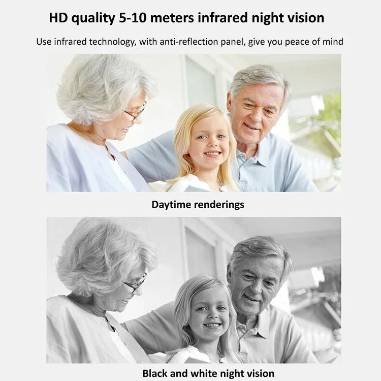 Câmara IP Sem Fios 720P HD 1.0 MP, Suporta Visão Noturna Infravermelha / Deteção de Movimento / Controlo por APP, Ficha UE, 720P