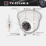 531eA Câmara AHD Impermeável Certificada CE & RoHS com Lente 3.6mm 3MP e 12 LEDs IR, Suporta Visão Noturna & Balanço de Brancos, 531eA-W, 531eA-L, 531eA-H2