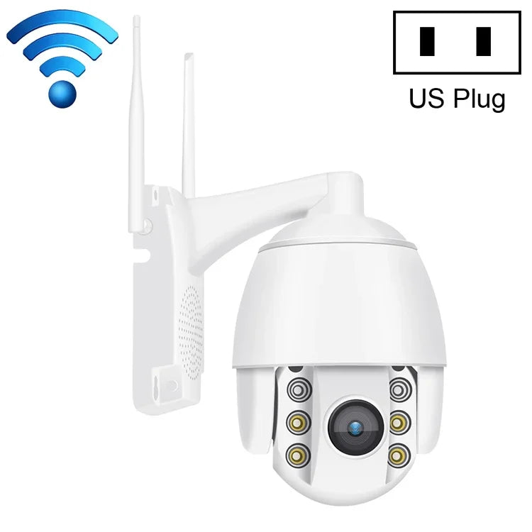QX2 Câmara Inteligente IP66 Impermeável WiFi Panorâmica HD 1080P 360 Graus a Cores Dia e Noite, Suporta Deteção de Movimento / Voz Bidirecional / Cartão TF, Ficha US, Versão WiFi