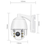 QX2 Câmara Inteligente IP66 Impermeável WiFi Panorâmica HD 1080P 360 Graus a Cores Dia e Noite, Suporta Deteção de Movimento / Voz Bidirecional / Cartão TF, Ficha US, Versão WiFi