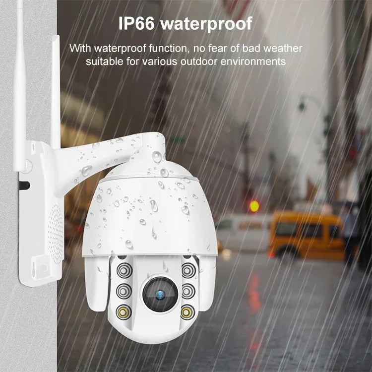 QX2 Câmara Inteligente IP66 Impermeável WiFi Panorâmica HD 1080P 360 Graus a Cores Dia e Noite, Suporta Deteção de Movimento / Voz Bidirecional / Cartão TF, Ficha US, Versão WiFi