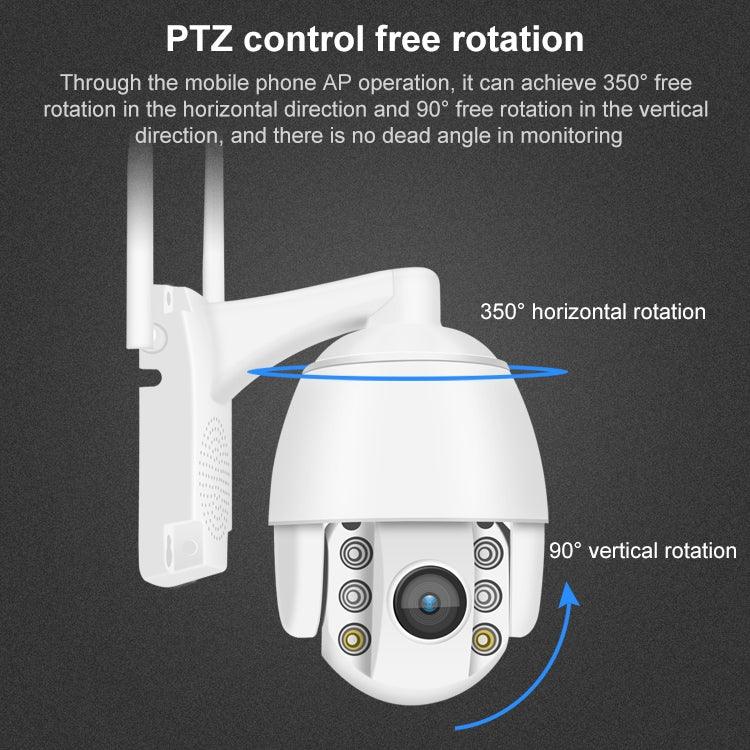 QX2 Câmara Inteligente IP66 Impermeável WiFi Panorâmica HD 1080P 360 Graus a Cores Dia e Noite, Suporta Deteção de Movimento / Voz Bidirecional / Cartão TF, Ficha US, Versão WiFi