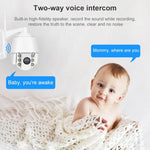 QX2 Câmara Inteligente IP66 Impermeável WiFi Panorâmica HD 1080P 360 Graus a Cores Dia e Noite, Suporta Deteção de Movimento / Voz Bidirecional / Cartão TF, Ficha US, Versão WiFi