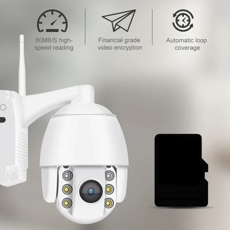 QX2 Câmara Inteligente IP66 Impermeável WiFi Panorâmica HD 1080P 360 Graus a Cores Dia e Noite, Suporta Deteção de Movimento / Voz Bidirecional / Cartão TF, Ficha US, Versão WiFi