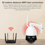 QX5 Câmara Inteligente WiFi Dome Sem Fios 1080P HD 2.0 Milhões de Pixels com Zoom 20X, Suporta Visão Noturna Infravermelha / Deteção de Movimento / Intercomunicador de Voz / Cartão TF, Ficha AU, Versão WiFi