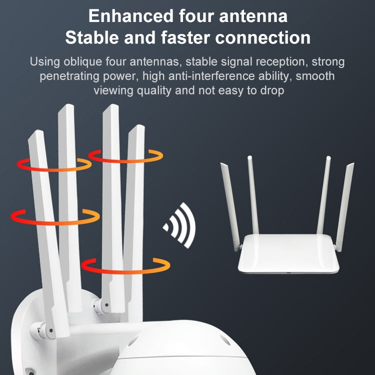 Câmara de Vigilância WiFi QX38 1080P de Alta Definição Câmara Dome Exterior, Suporta Visão Noturna & Voz Bidirecional & Deteção de Movimento, QX38