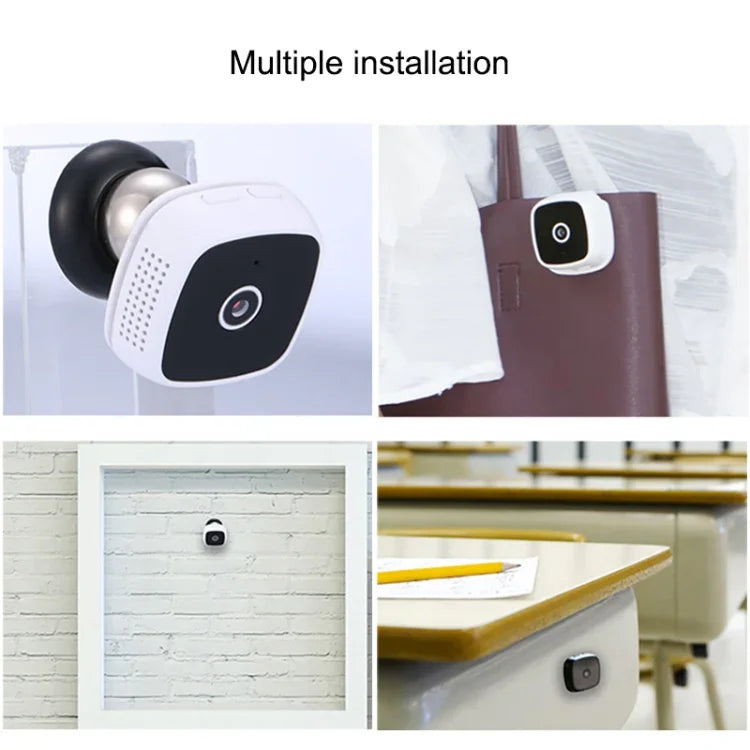 CAMSOY C9 Câmara de Vigilância Inteligente Vestível WiFi Sem Fios HD 1280 x 720P com Ângulo Largo de 70 Graus, Suporta Visão Noturna Infravermelha & Alarme de Deteção de Movimento & Gravação em Loop & Captura Programada, C9