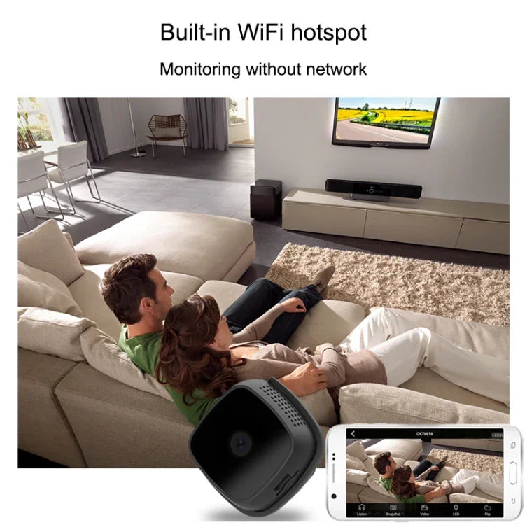 CAMSOY C9 Câmara de Vigilância Inteligente Vestível WiFi Sem Fios HD 1280 x 720P com Ângulo Largo de 70 Graus, Suporta Visão Noturna Infravermelha & Alarme de Deteção de Movimento & Gravação em Loop & Captura Programada, C9