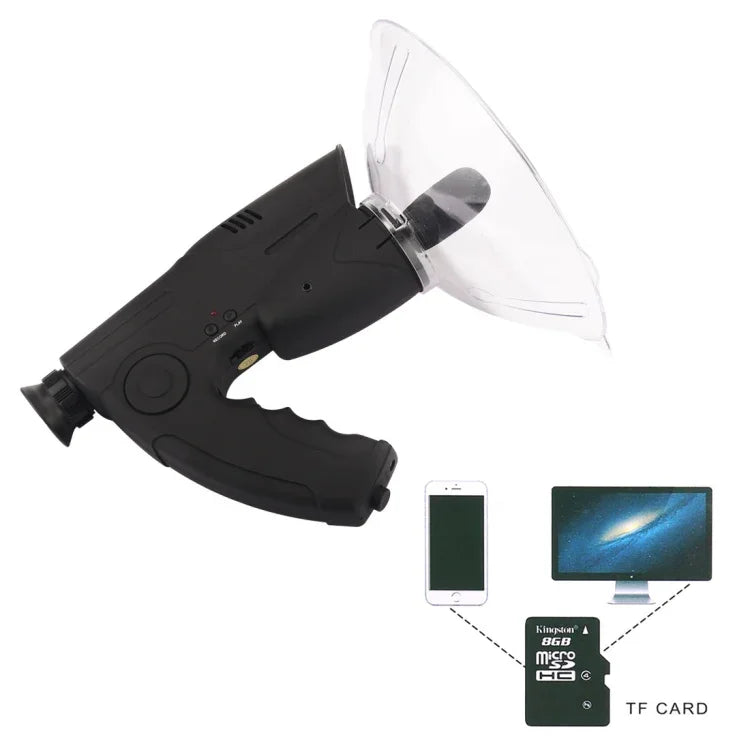 Observador Natural Solaraway TN-02 com Sistema Óptico de Prisma 8X Orbitor e Gravação Digital, Suporta Cartão TF e Entrada para Auscultadores, Observador Natural 8X