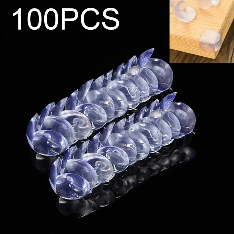100 PCS Almofada de Proteção de Canto para Mesa de Bebé em Forma de Hemisfério com Adesivo Duplo, 100 PCS Forma de Hemisfério