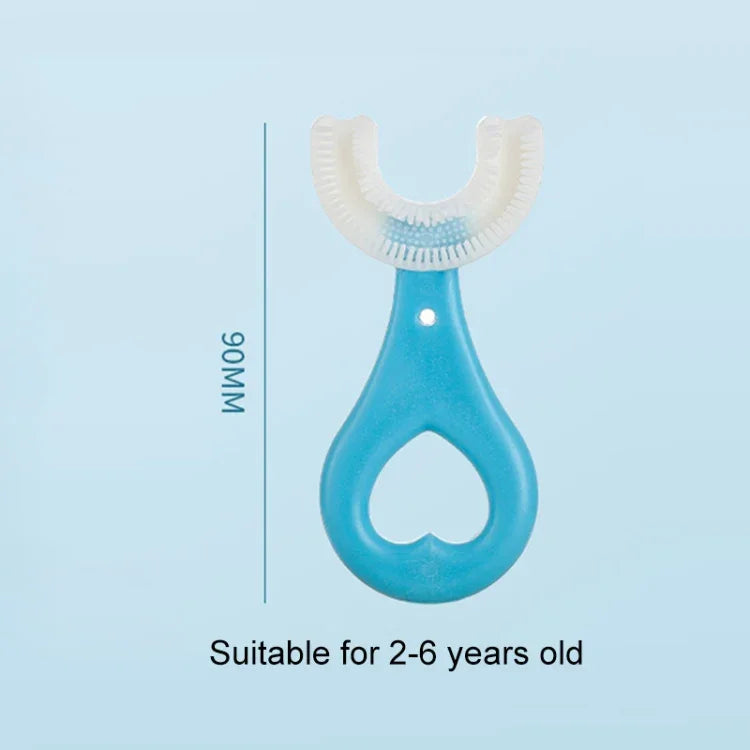 Escova de Dentes Suave em Forma de U para Crianças de 2-6 Anos, Estilo: Forma de Coração, Forma de Coração