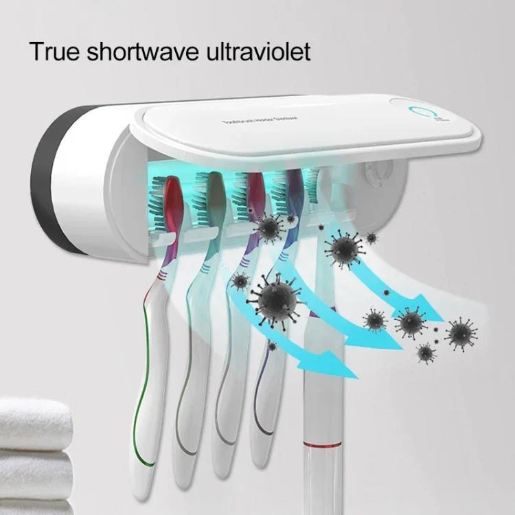 Secador Esterilizador Recarregável para Escova de Dentes, Suporte de Parede para Casa de Banho, com Ficha US, Recarregável