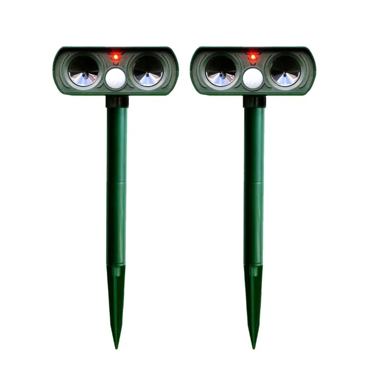 2 Peças de Repelente Ultrassónico Solar Potente com Sensor PIR e Sensor de Luz, Certificação CE / ROHS, 2PCS RC-510