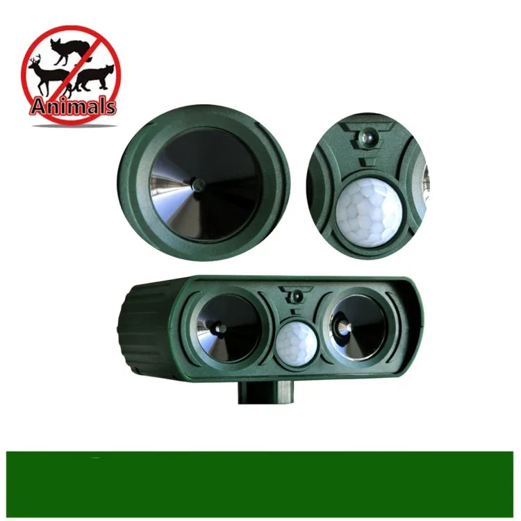 2 Peças de Repelente Ultrassónico Solar Potente com Sensor PIR e Sensor de Luz, Certificação CE / ROHS, 2PCS RC-510