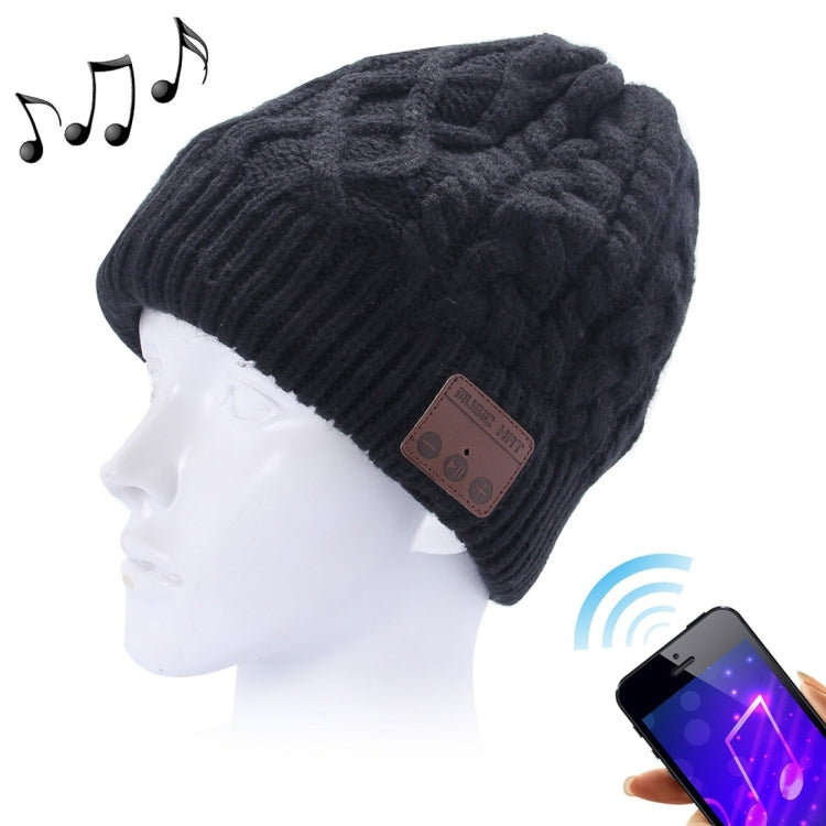 Gorro de Inverno Quente com Auscultadores Bluetooth e Mic, Textura Ondulada Tricotada, para Rapazes, Raparigas e Adultos