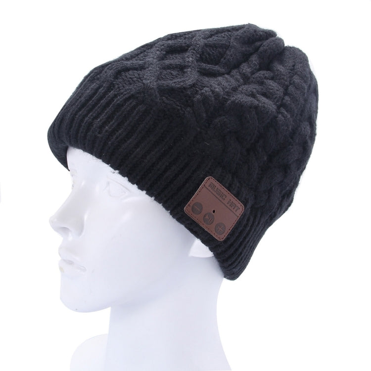 Gorro de Inverno Quente com Auscultadores Bluetooth e Mic, Textura Ondulada Tricotada, para Rapazes, Raparigas e Adultos