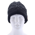 Gorro de Inverno Quente com Auscultadores Bluetooth e Mic, Textura Ondulada Tricotada, para Rapazes, Raparigas e Adultos