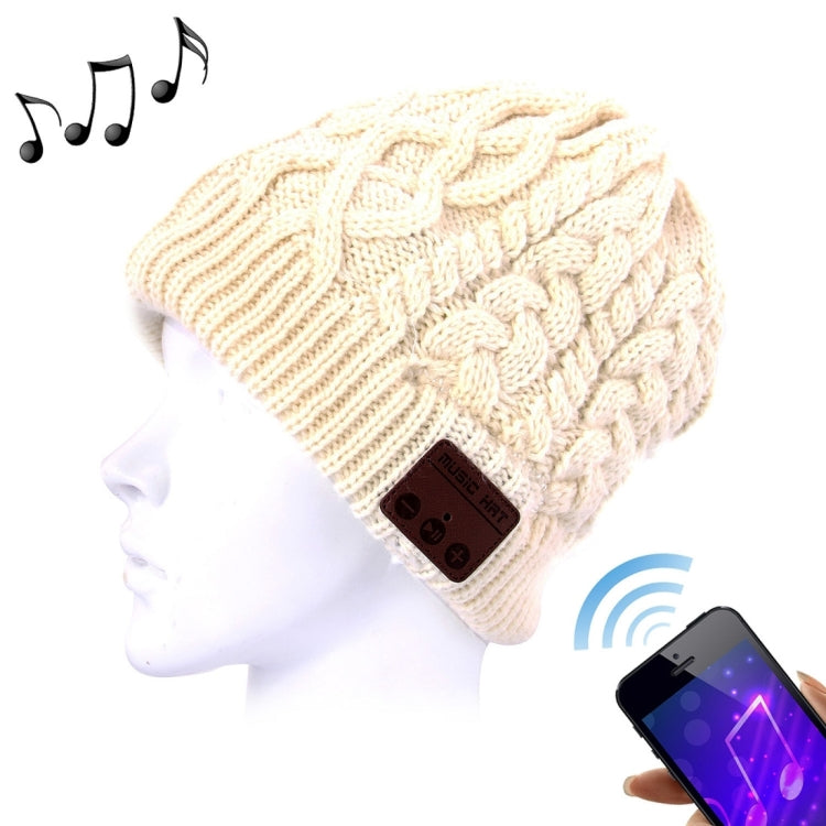 Gorro de Inverno Quente com Auscultadores Bluetooth e Mic, Textura Ondulada Tricotada, para Rapazes, Raparigas e Adultos