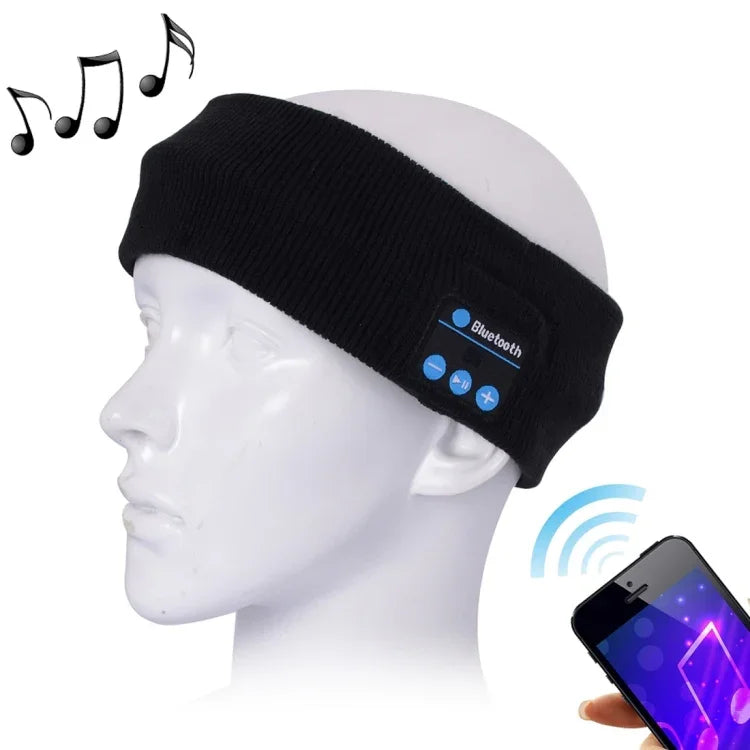 Bandana Desportiva Tricotada Bluetooth com Microfone para Música Handsfree para iPhone / Samsung e Outros Dispositivos Bluetooth