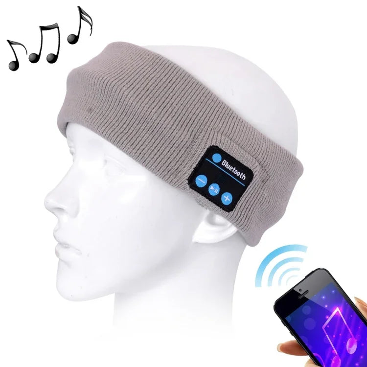 Bandana Desportiva Tricotada Bluetooth com Microfone para Música Handsfree para iPhone / Samsung e Outros Dispositivos Bluetooth