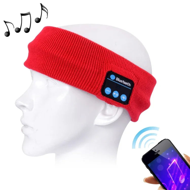 Bandana Desportiva Tricotada Bluetooth com Microfone para Música Handsfree para iPhone / Samsung e Outros Dispositivos Bluetooth