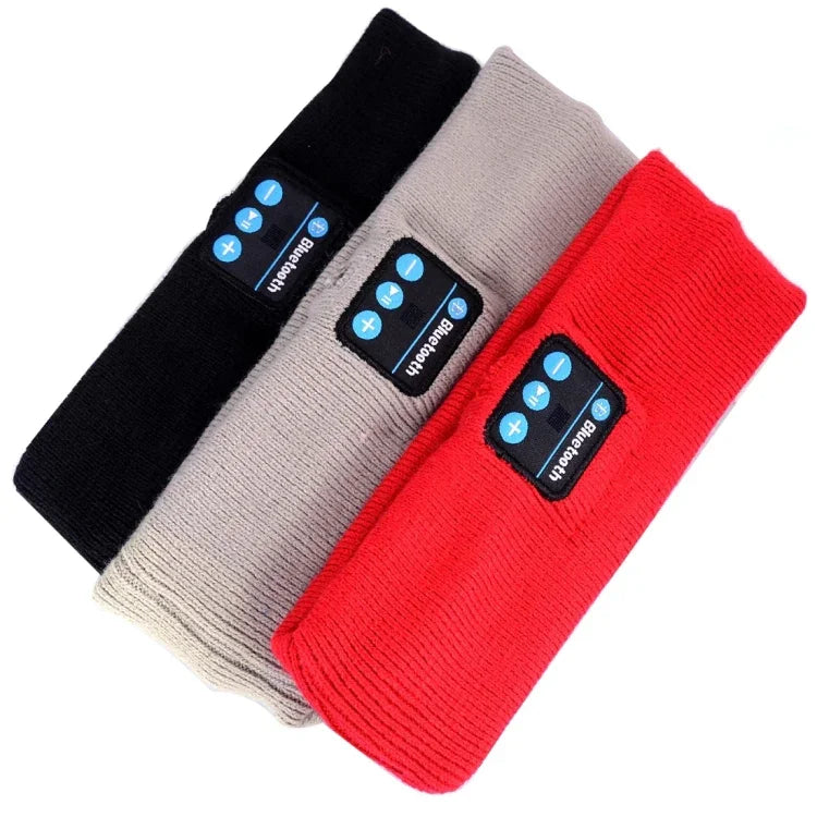 Bandana Desportiva Tricotada Bluetooth com Microfone para Música Handsfree para iPhone / Samsung e Outros Dispositivos Bluetooth