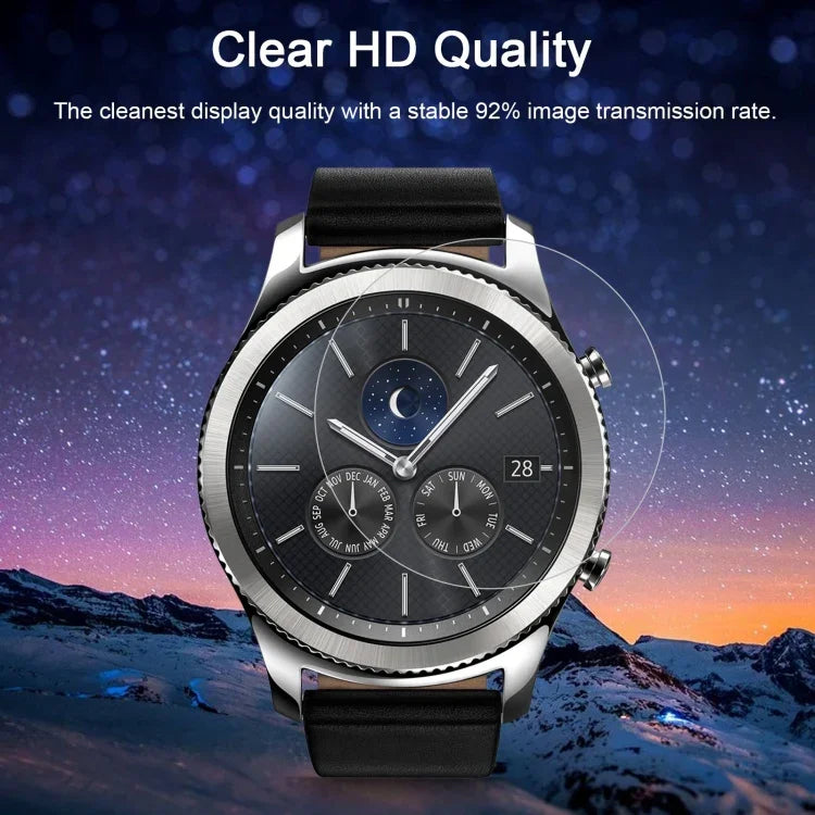 ENKAY Hat-Prince para Samsung Gear S3 Smart Watch Filme de Vidro Temperado à Prova de Explosão com Dureza de Superfície 0.2mm 9H 2.15D