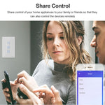 Interruptor de Parede Inteligente Sonoff T2 Touch com Painel de Vidro Temperado 120mm, Compatível com Alexa e Google Home, AC 100V-240V, Ficha US, 120mm/ 3 Fichas US