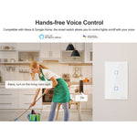 Interruptor de Parede Inteligente Sonoff T2 Touch com Painel de Vidro Temperado 120mm, Compatível com Alexa e Google Home, AC 100V-240V, Ficha US, 120mm/ 3 Fichas US