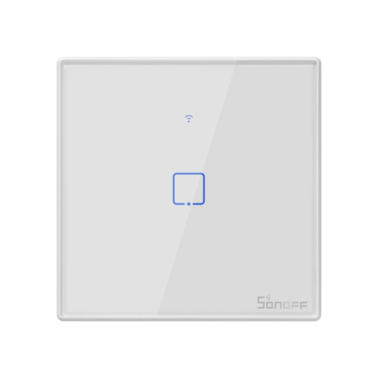 Interruptor de Parede Tátil Sonoff T2 86mm com Painel de Vidro Temperado para Casa Inteligente, Compatível com Alexa e Google Home, AC 100V-240V, Ficha EU, 86mm/ 1 Ficha EU