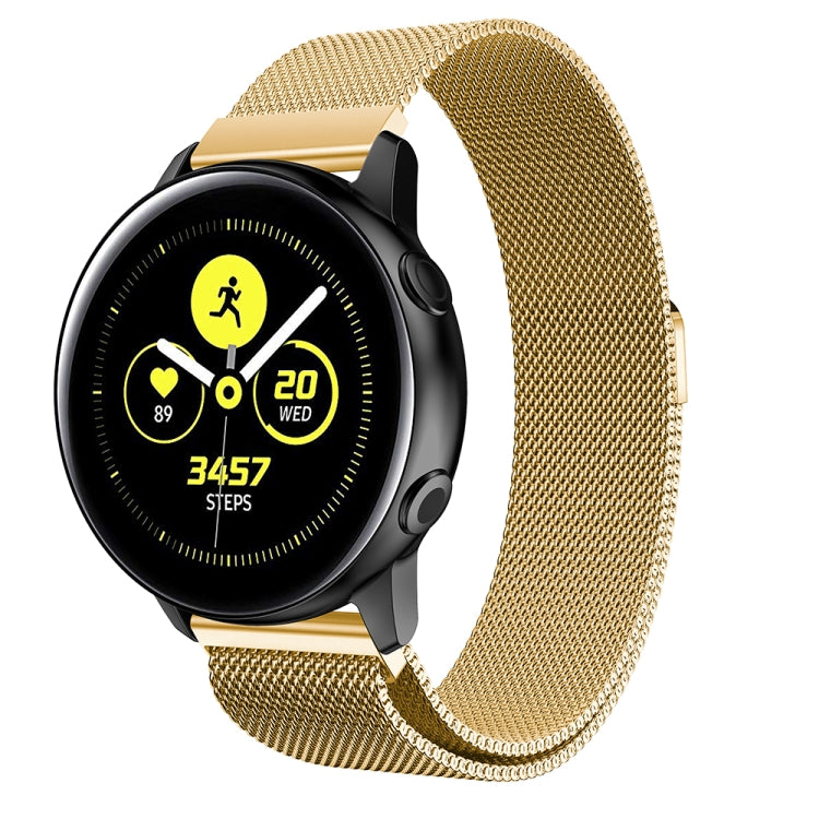 Pulseira de Malha Magnética em Aço Inoxidável Milanis para Galaxy Watch Active 20mm
