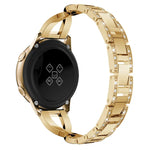 Pulseira de Relógio em Aço Inoxidável com Diamante em Forma de X para Galaxy Watch Active 20mm