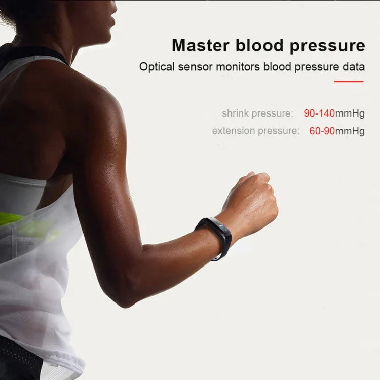 Pulseira Inteligente CK17S com Ecrã IPS de 0,96 polegadas, Resistente à Água IP67, Suporta Lembrete de Chamadas / Monitorização da Frequência Cardíaca / Monitorização da Pressão Arterial / Monitorização do Sono