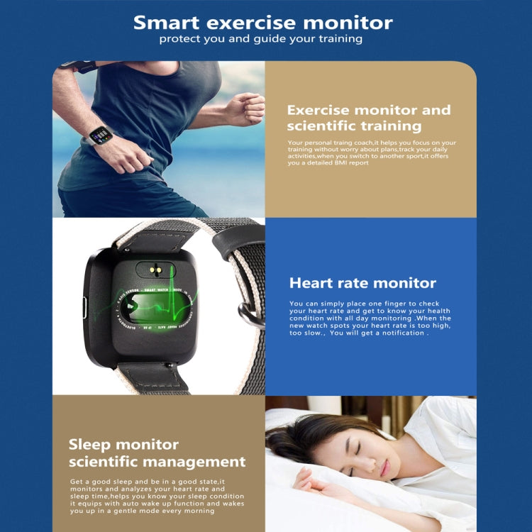 Pulseira Inteligente DTNO.1 G12 com Ecrã OLED a Cores de 1,3 polegadas, Resistente à Água IP67, Bracelete de Nylon, Suporta Lembrete de Chamadas / Monitorização da Frequência Cardíaca / Lembrete de Sedentarismo / Modo Multi-desporto