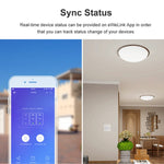 Interruptor de Parede Táctil Sonoff T2 86mm com Painel de Vidro Temperado, Casa Inteligente, Compatível com Alexa e Google Home, AC 100V-240V, Tomada EU, 86mm/ 3 Tomadas EU