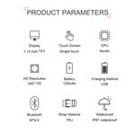 TD19 Pulseira Inteligente IP67 à Prova de Água com Ecrã IPS de 1,14 polegadas, Suporta Lembrete de Chamadas / Monitorização da Frequência Cardíaca / Monitorização da Pressão Arterial / Monitorização do Sono / Câmara Remota