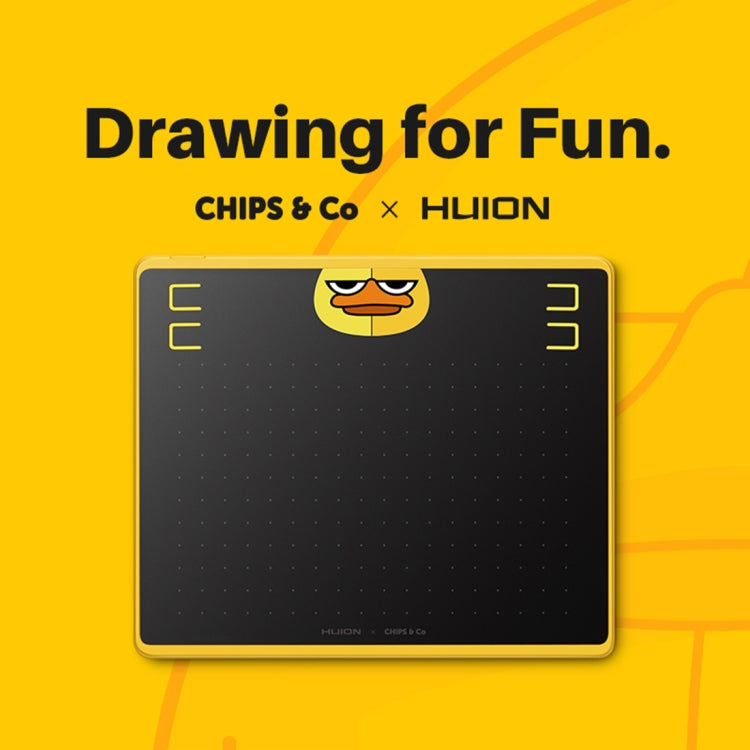 HUION HS64 Chips Edição Especial 5080 LPI Mesa Digitalizadora para Desenho com Caneta Sem Bateria para Diversão, HS64