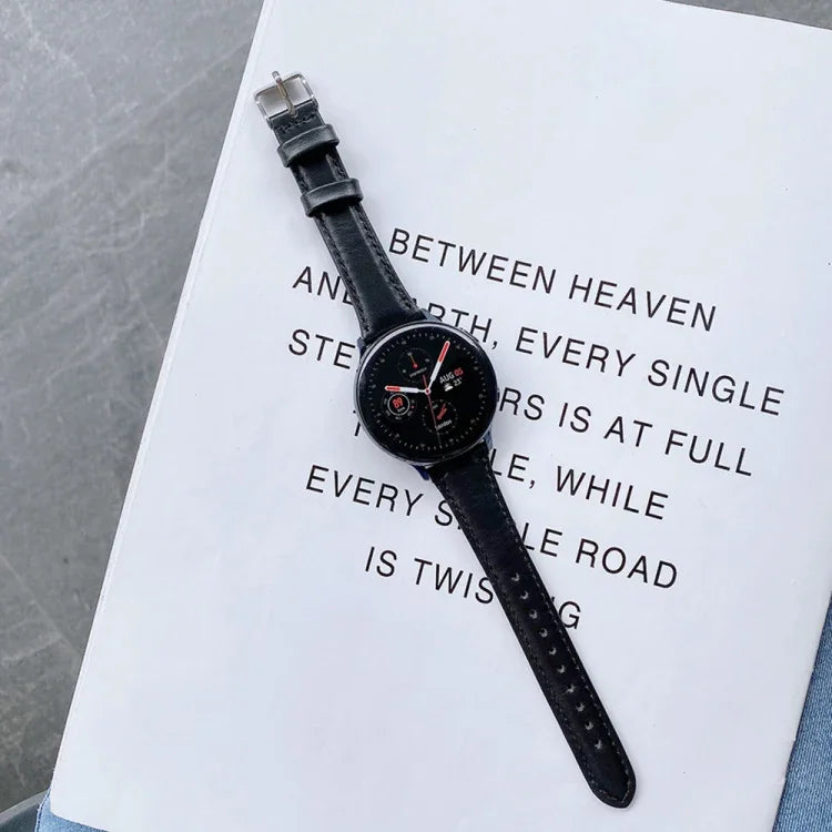 Para Samsung Galaxy Watch 22mm Pulseira Pequena Universal de Relógio Inteligente em Pele Dupla Face, 22mm