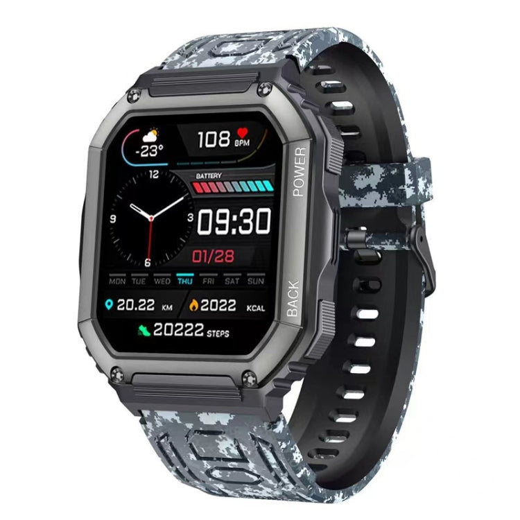 Relógio inteligente desportivo KR06 impermeável com pedómetro, suporte para monitorização da frequência cardíaca / pressão arterial / chamadas BT
