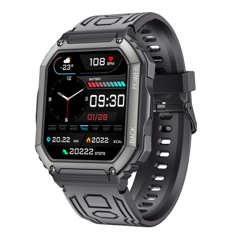 Relógio inteligente desportivo KR06 impermeável com pedómetro, suporte para monitorização da frequência cardíaca / pressão arterial / chamadas BT