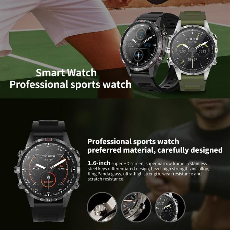 Relógio Inteligente HAMTOD GT45 1,6 polegadas à Prova de Água, Suporta Chamada Bluetooth / Frequência Cardíaca / Monitorização de Oxigénio no Sangue