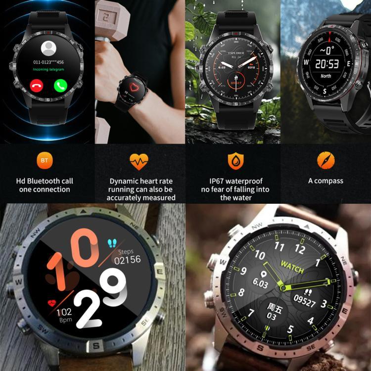 Relógio Inteligente HAMTOD GT45 1,6 polegadas à Prova de Água, Suporta Chamada Bluetooth / Frequência Cardíaca / Monitorização de Oxigénio no Sangue