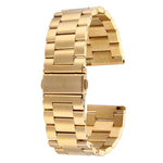 For Fitbit Blaze Smart Watch Butterfly Buckle 3 Beads Stainless Steel Watchband