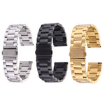 Pulseira de Relógio em Aço Inoxidável com Fecho Borboleta e 3 Contas para Samsung Gear S2 Classic Smart Watch