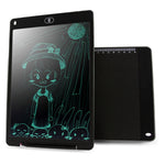 Tablet de Escrita LCD Portátil de 12 polegadas, Desenho, Grafite Eletrónico, Prancheta de Escrita Manual, Quadro de Mensagens Gráficas, Papel de Rascunho com Caneta de Escrita, 12 polegadas Preto