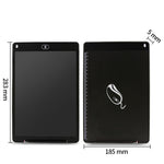 Tablet de Escrita LCD Portátil de 12 polegadas, Desenho, Grafite Eletrónico, Prancheta de Escrita Manual, Quadro de Mensagens Gráficas, Papel de Rascunho com Caneta de Escrita, 12 polegadas Preto