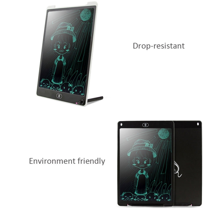 Tablet de Escrita LCD Portátil de 12 polegadas, Desenho, Grafite Eletrónico, Prancheta de Escrita Manual, Quadro de Mensagens Gráficas, Papel de Rascunho com Caneta de Escrita, 12 polegadas Preto