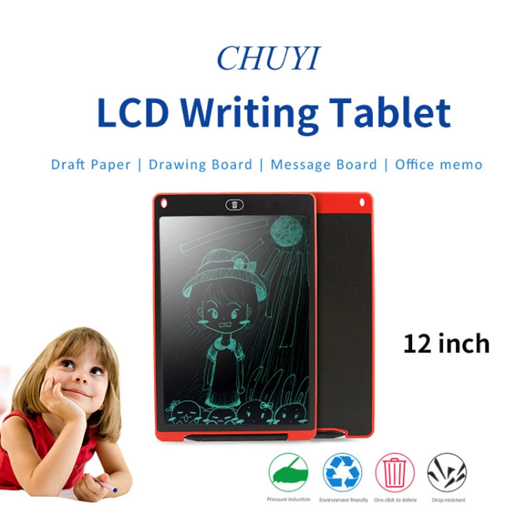 Tablet de Escrita LCD Portátil de 12 polegadas, Desenho, Grafite Eletrónico, Prancheta de Escrita Manual, Quadro de Mensagens Gráficas, Papel de Rascunho com Caneta de Escrita, 12 polegadas Preto